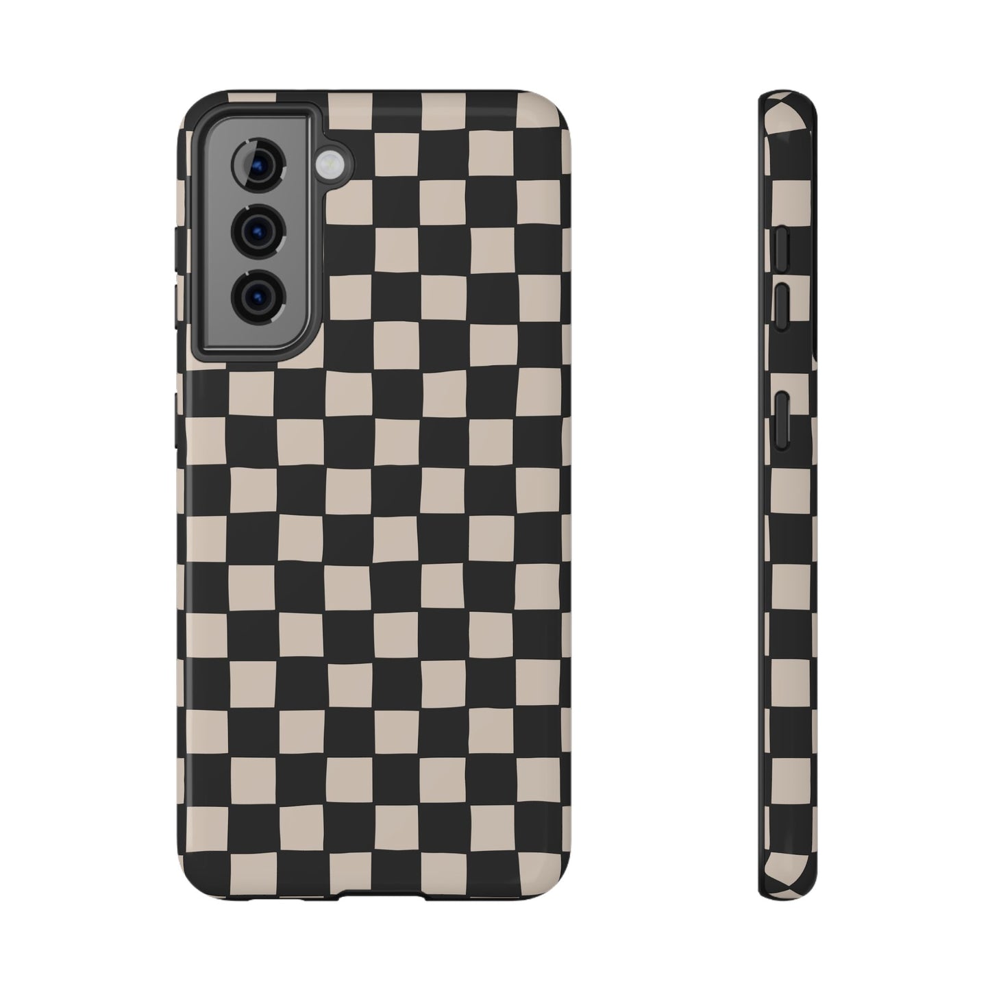 Black White Check Impact-Resistant Cases