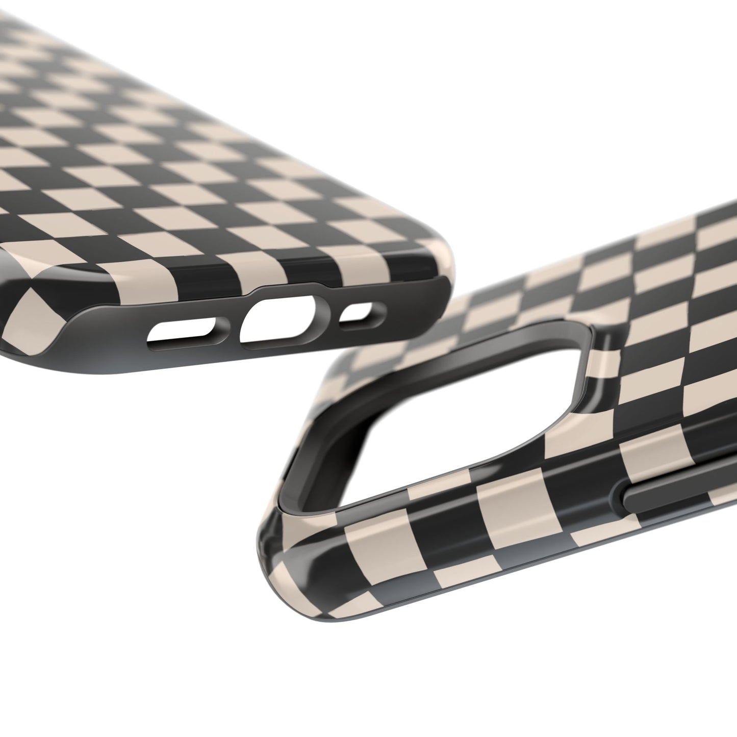 Black White Check Impact-Resistant Cases