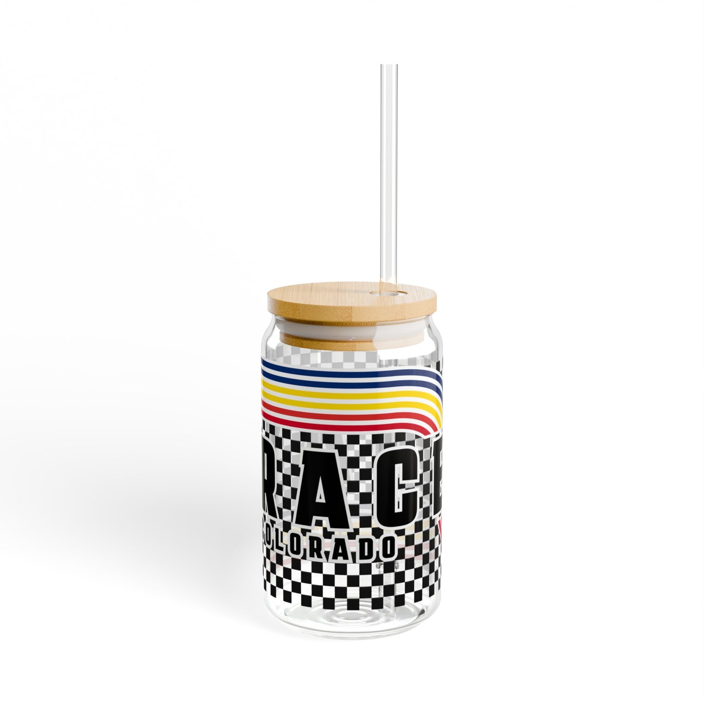 Colorado Race Day Sipper Glass, 16oz
