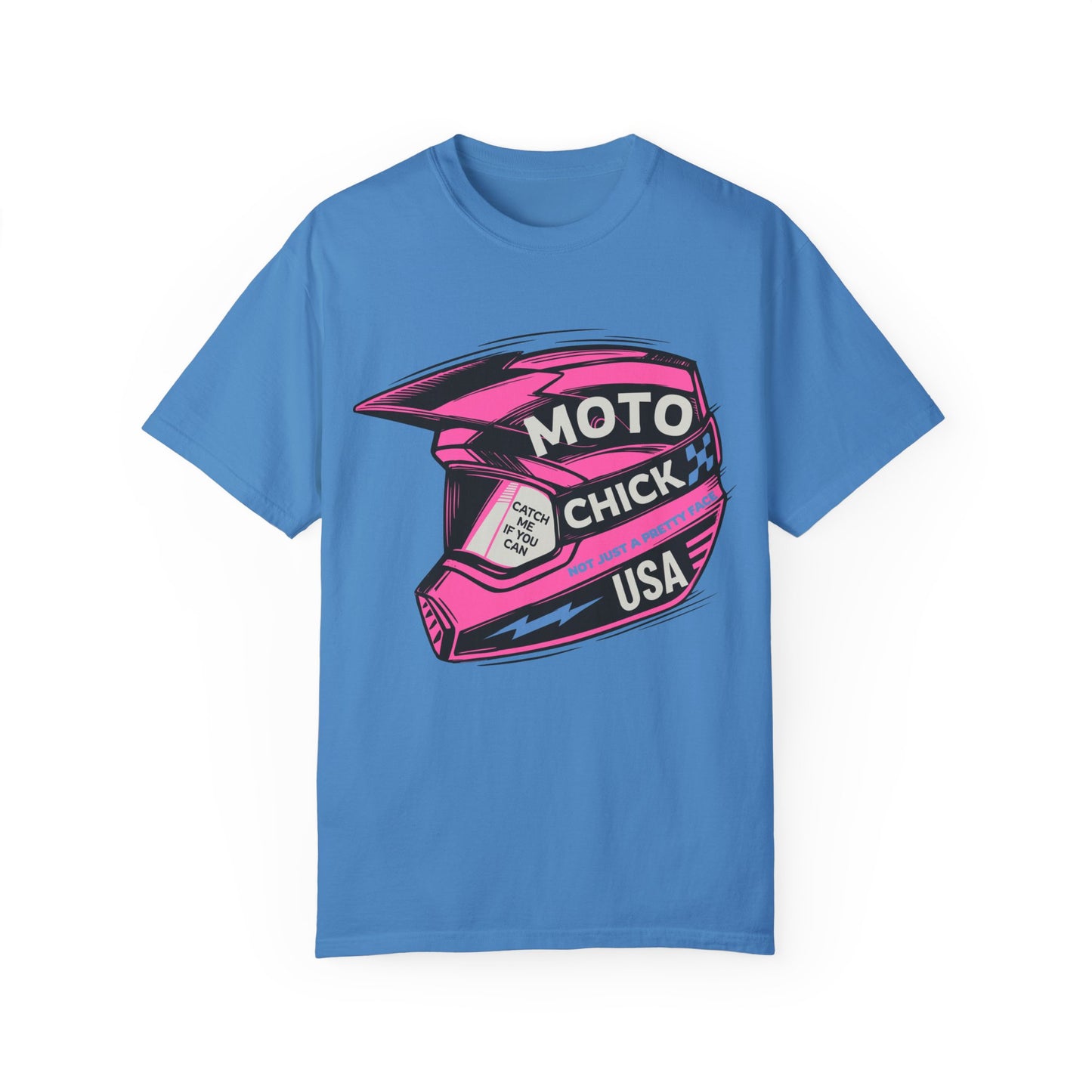 Women's Moto Chick MotoX MotoCross Motorcycle Dirtbike Offroad Garment-Dyed T-shirt