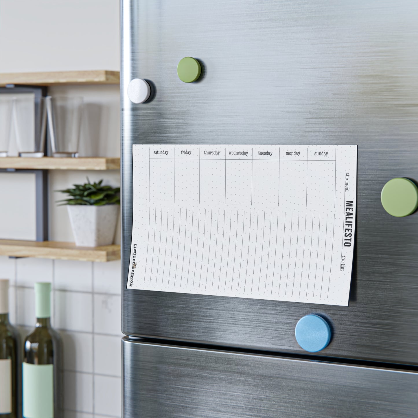 Mealifesto® Weekly Meal planning 10x6 Post-it® Note Pads!