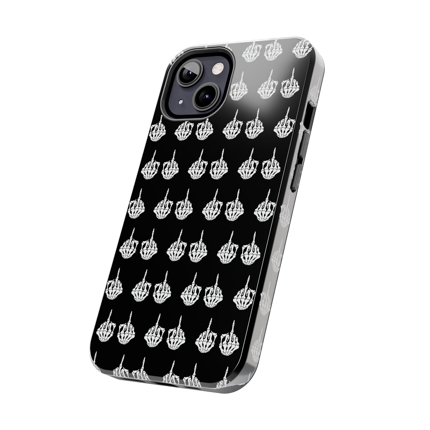 Fuck Off Skeleton Middle Finger Tough Phone Cases