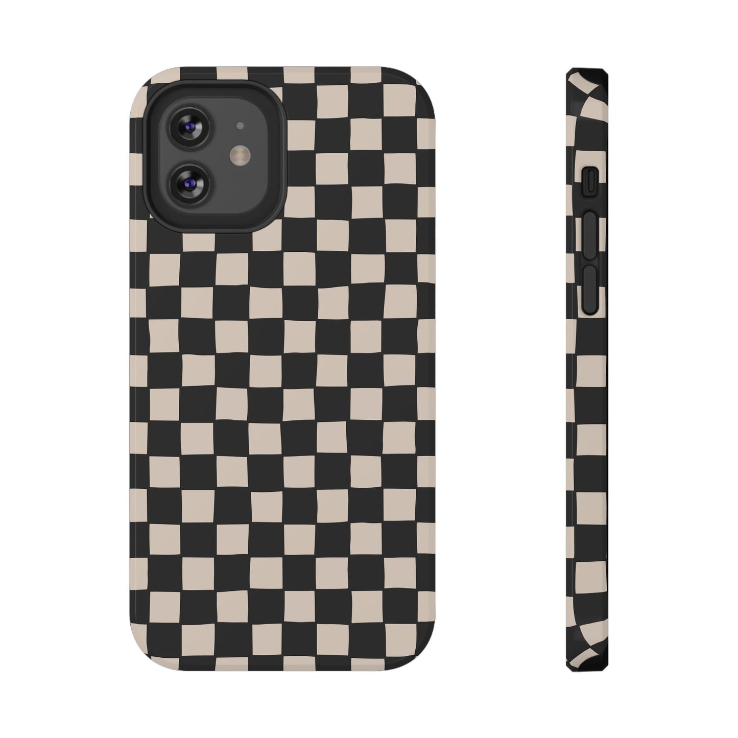 Black White Check Impact-Resistant Cases