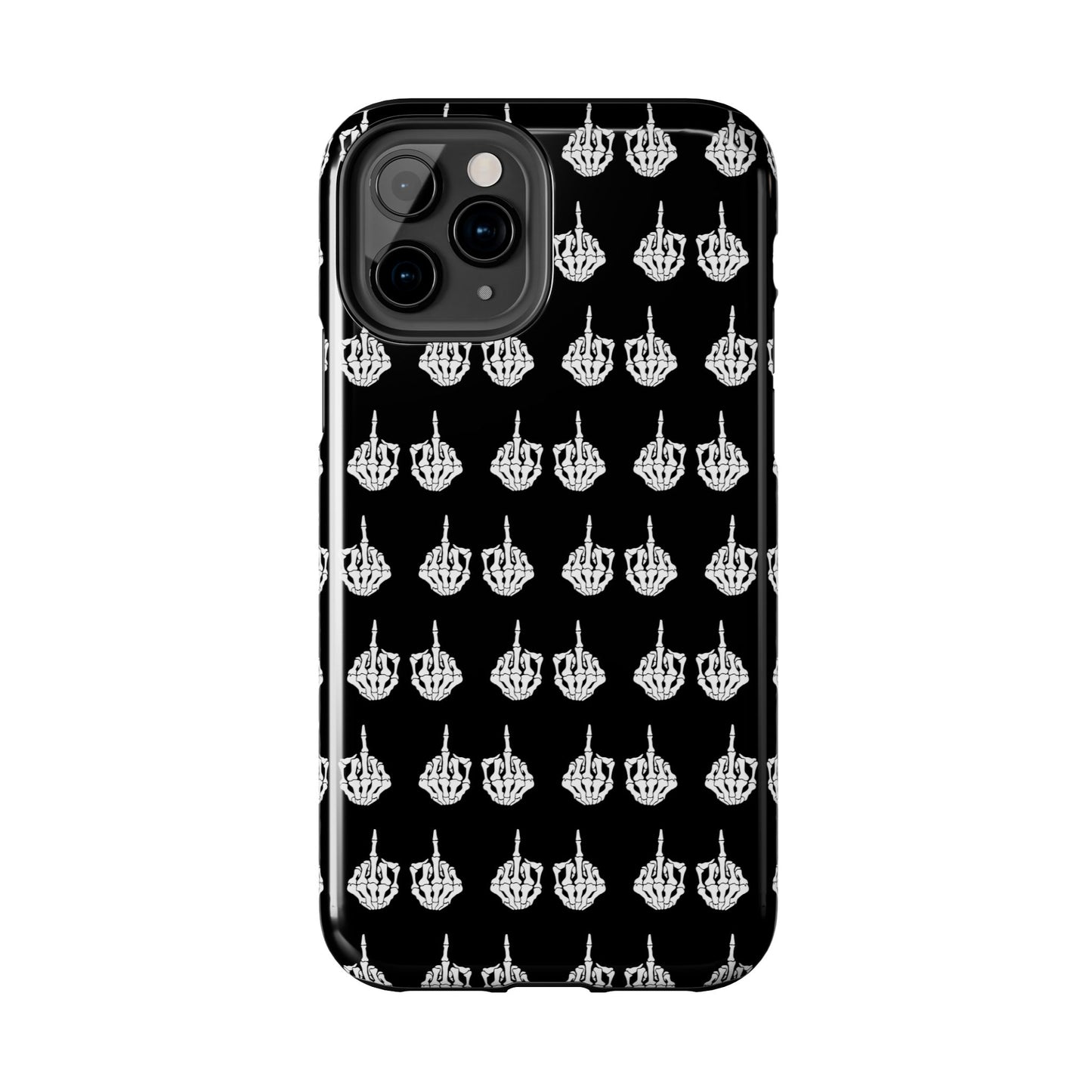 Fuck Off Skeleton Middle Finger Tough Phone Cases