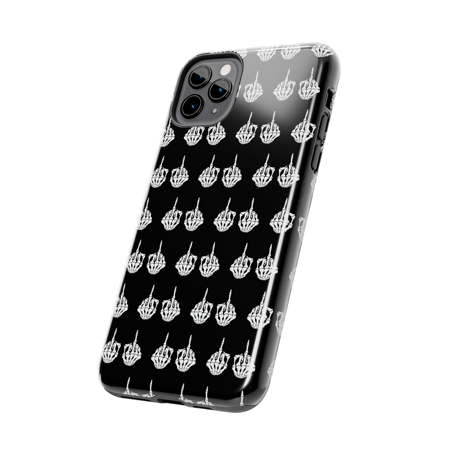Fuck Off Skeleton Middle Finger Tough Phone Cases
