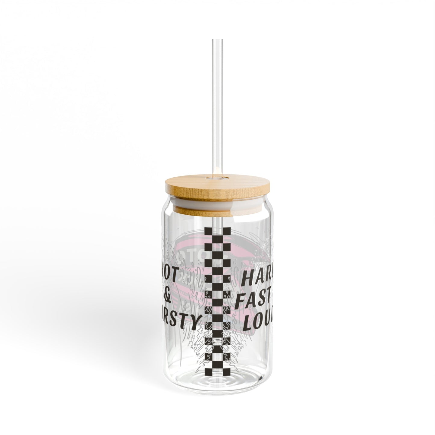 MotoChick MotoCross MotoX Motorcycle Dirtbike Offroad Sipper Glass, 16oz
