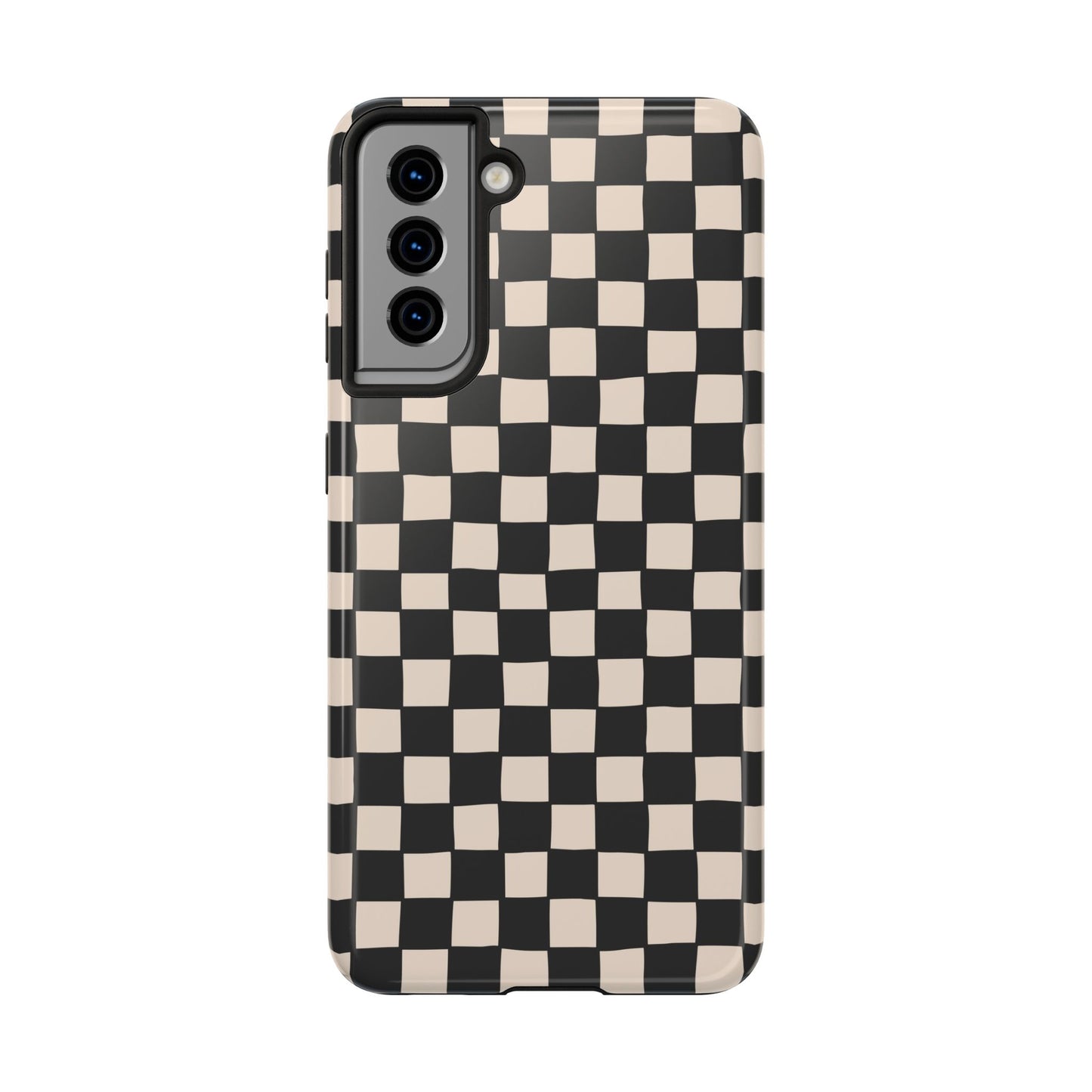 Black White Check Tough Phone Cases