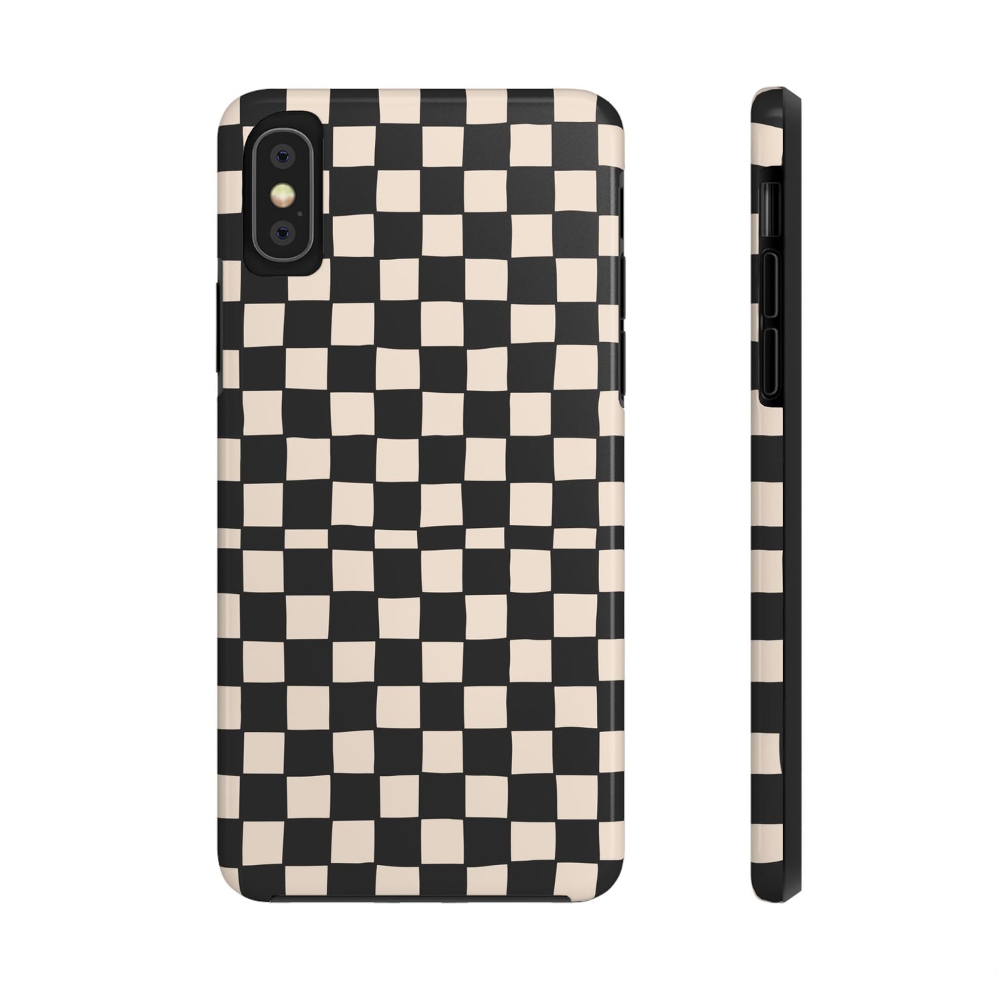 Black White Check Tough Phone Cases