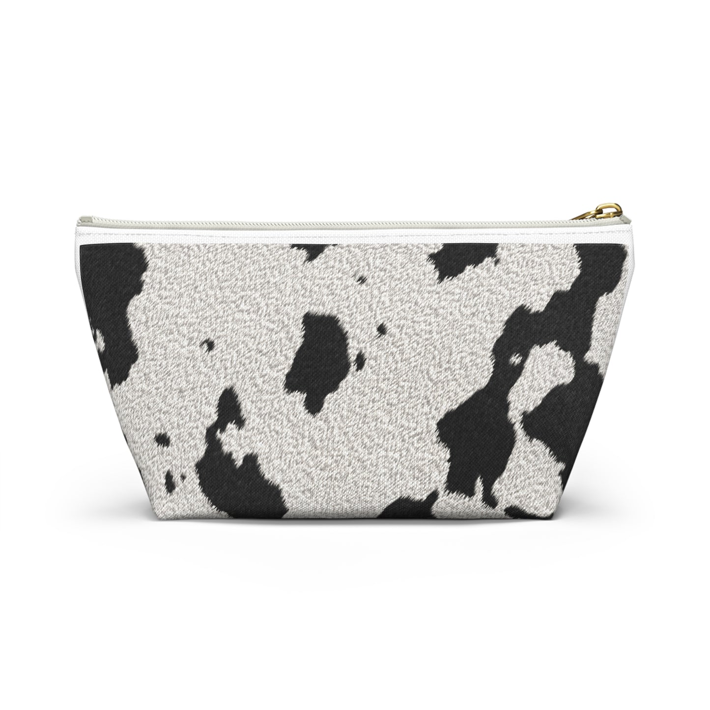 Cow Print Accessory Pouch w T-bottom