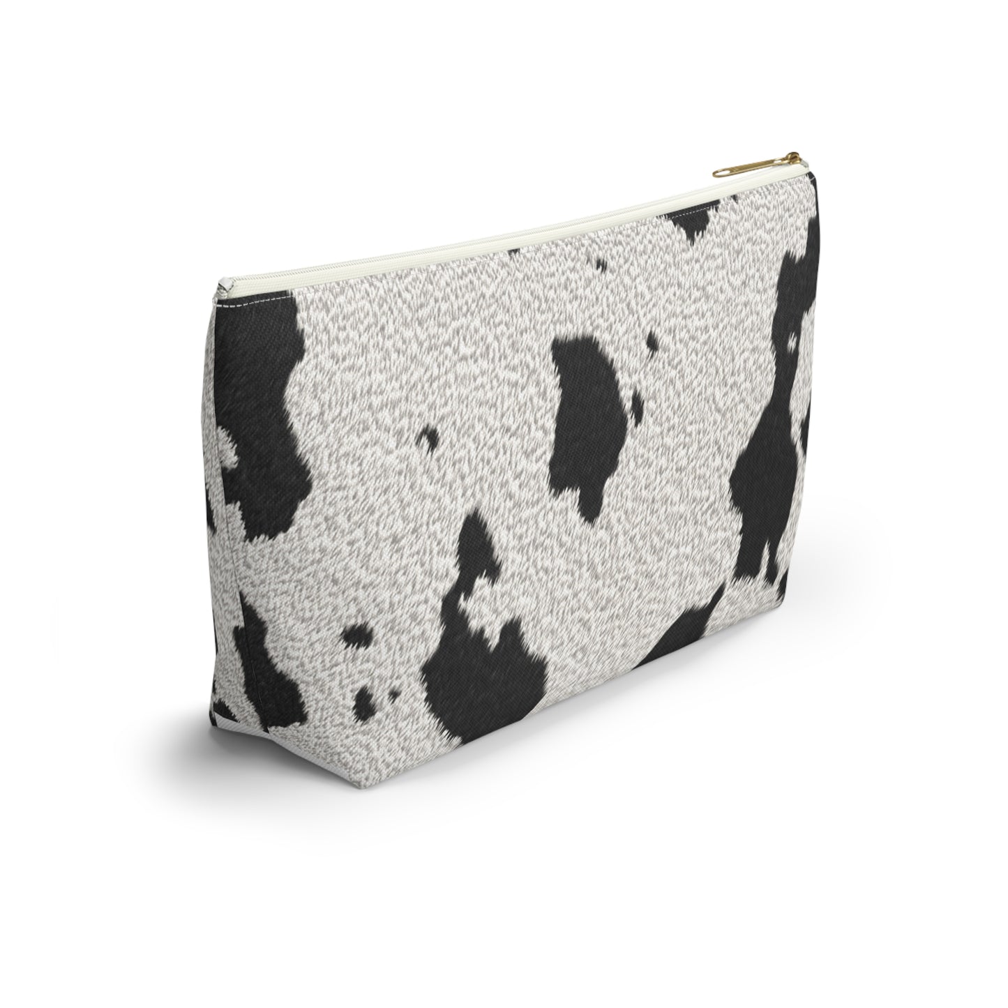 Cow Print Accessory Pouch w T-bottom