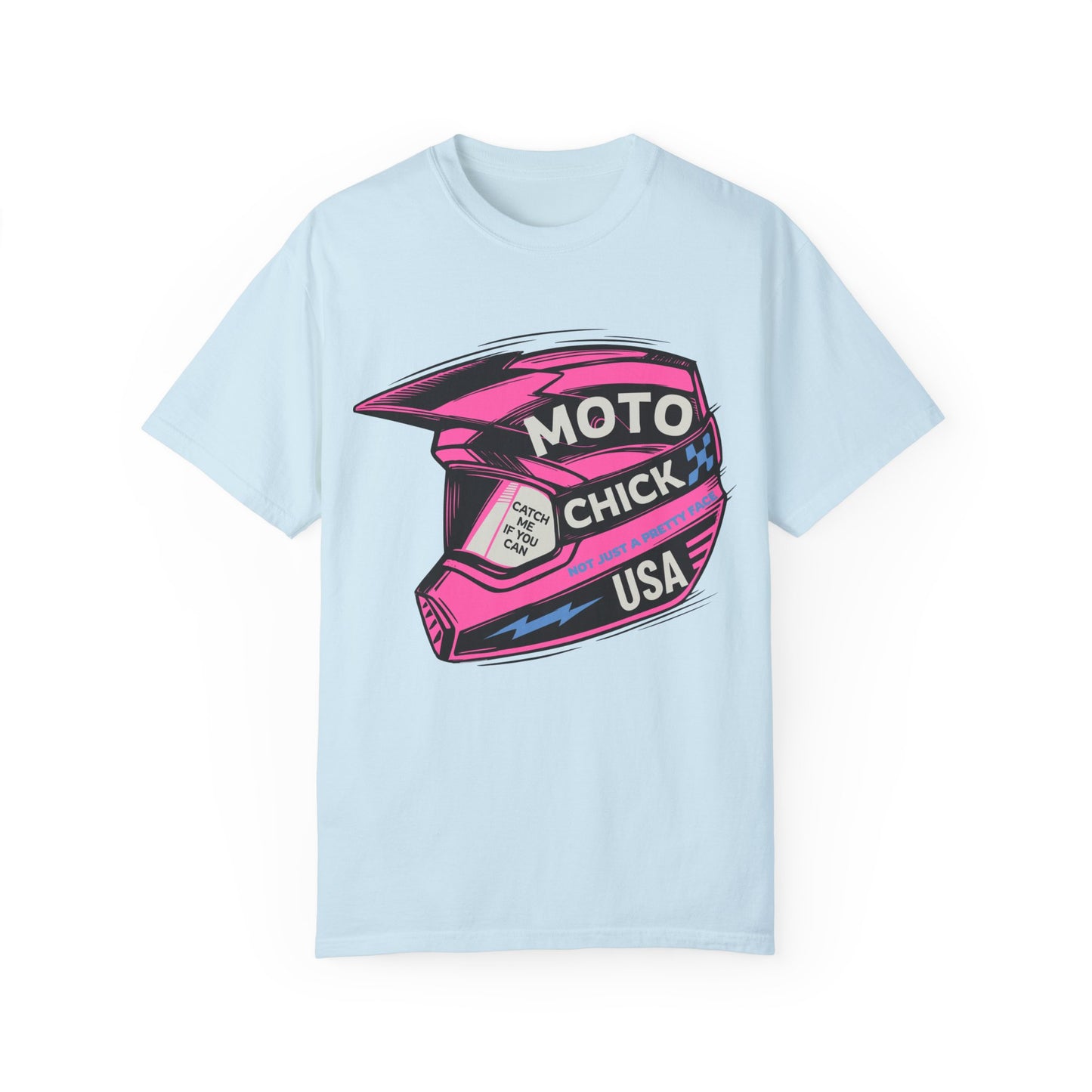 Women's Moto Chick MotoX MotoCross Motorcycle Dirtbike Offroad Garment-Dyed T-shirt