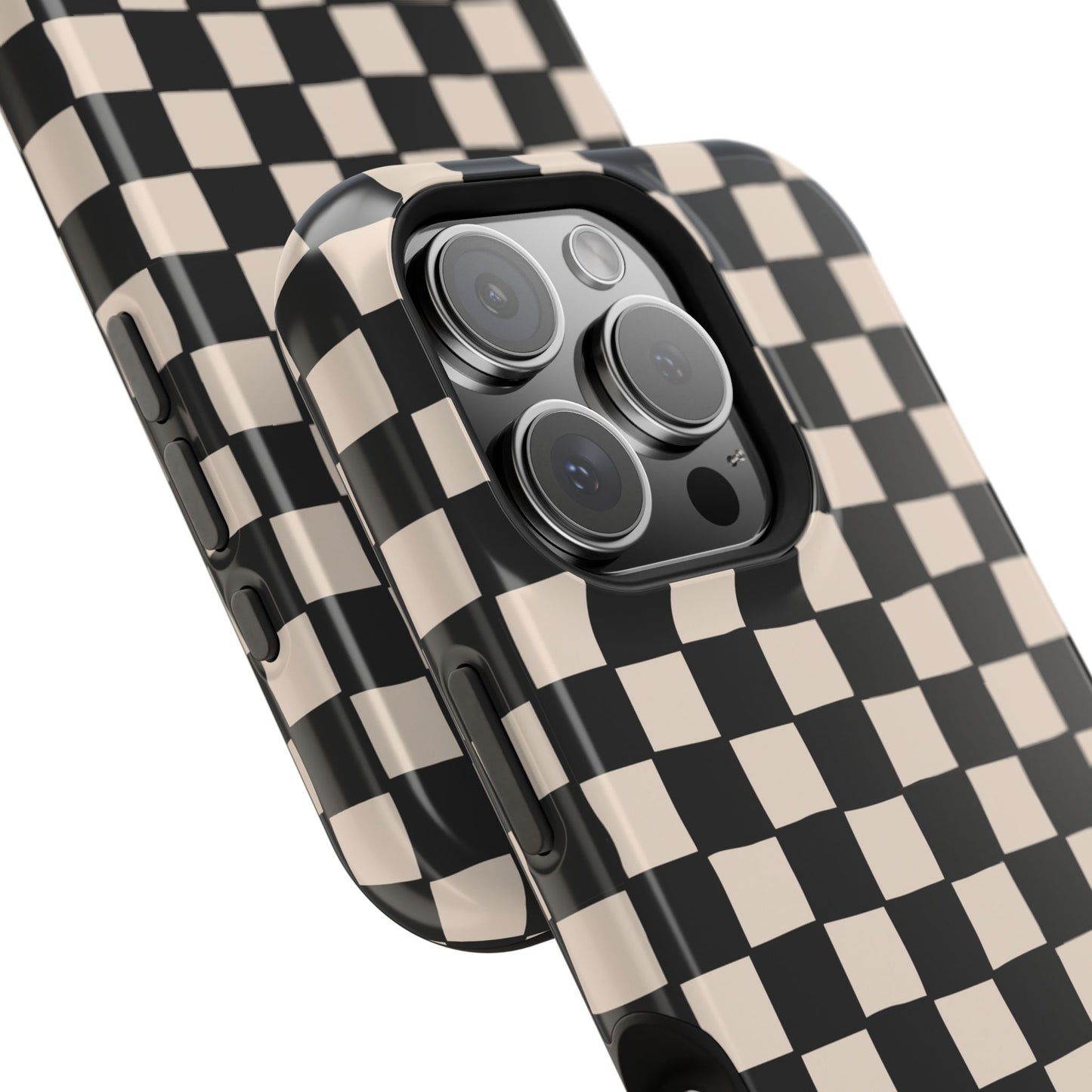 Black White Check Impact-Resistant Cases