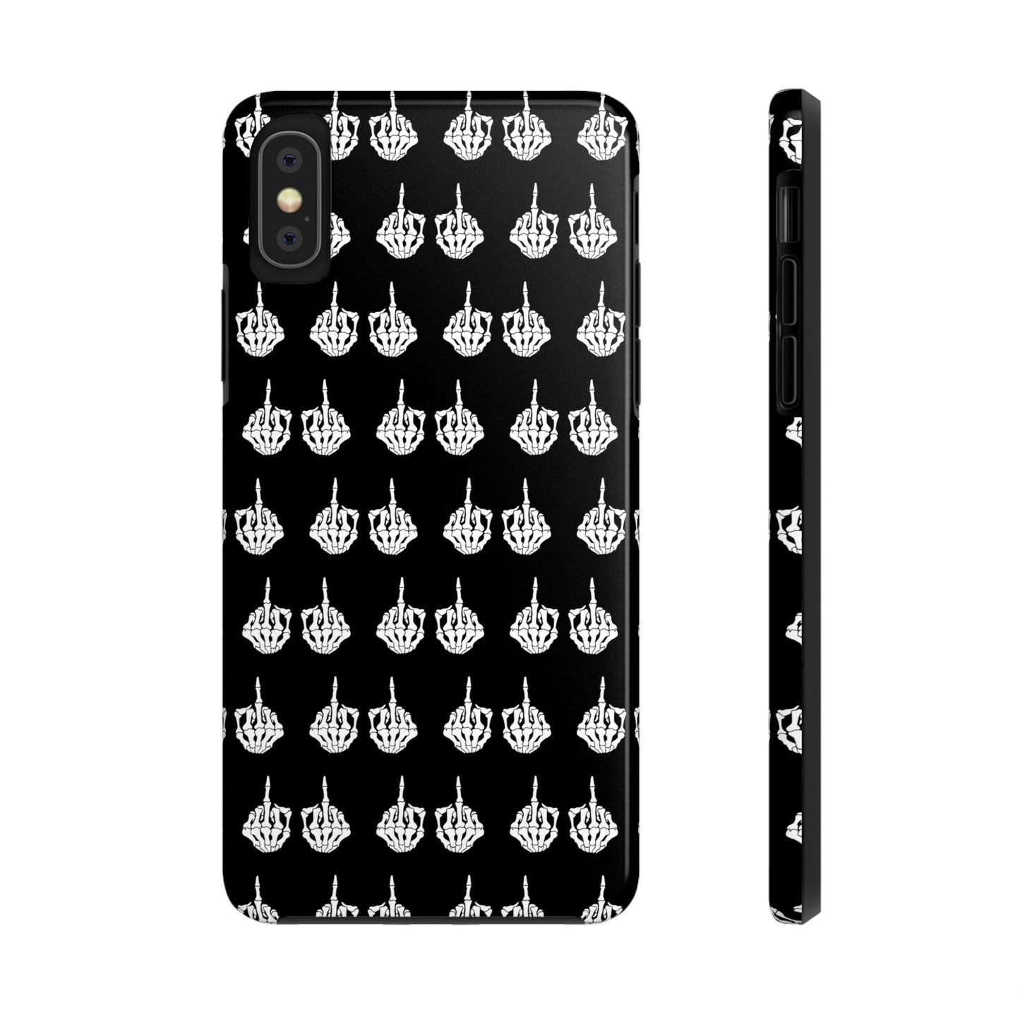 Fuck Off Skeleton Middle Finger Tough Phone Cases