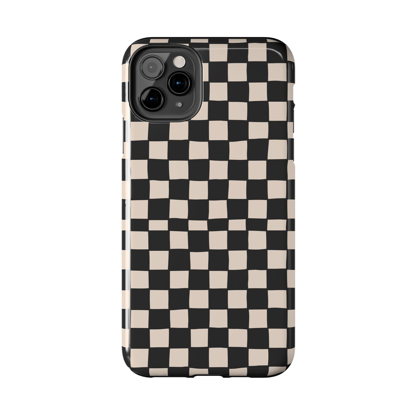 Black White Check Tough Phone Cases