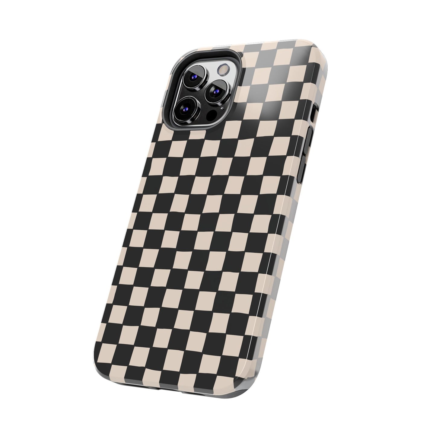 Black White Check Tough Phone Cases