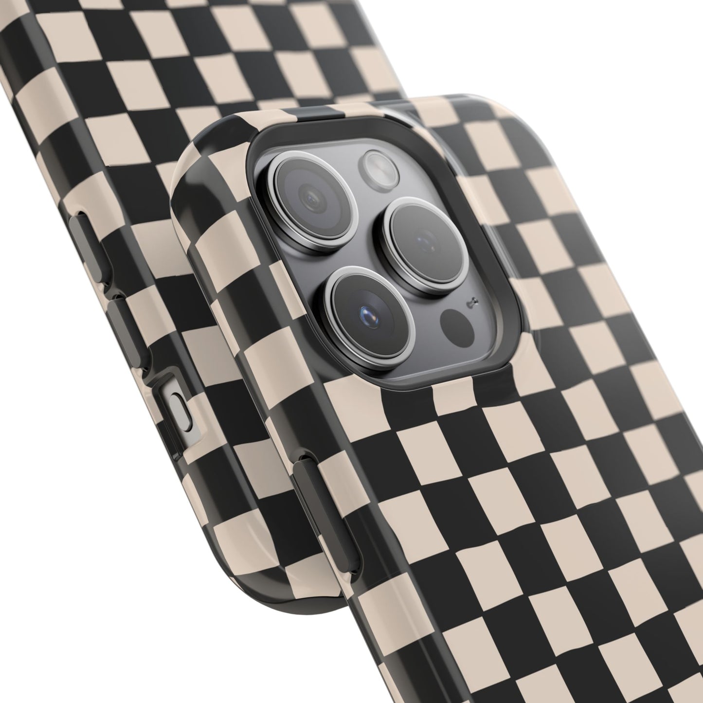 Black White Check Impact-Resistant Cases