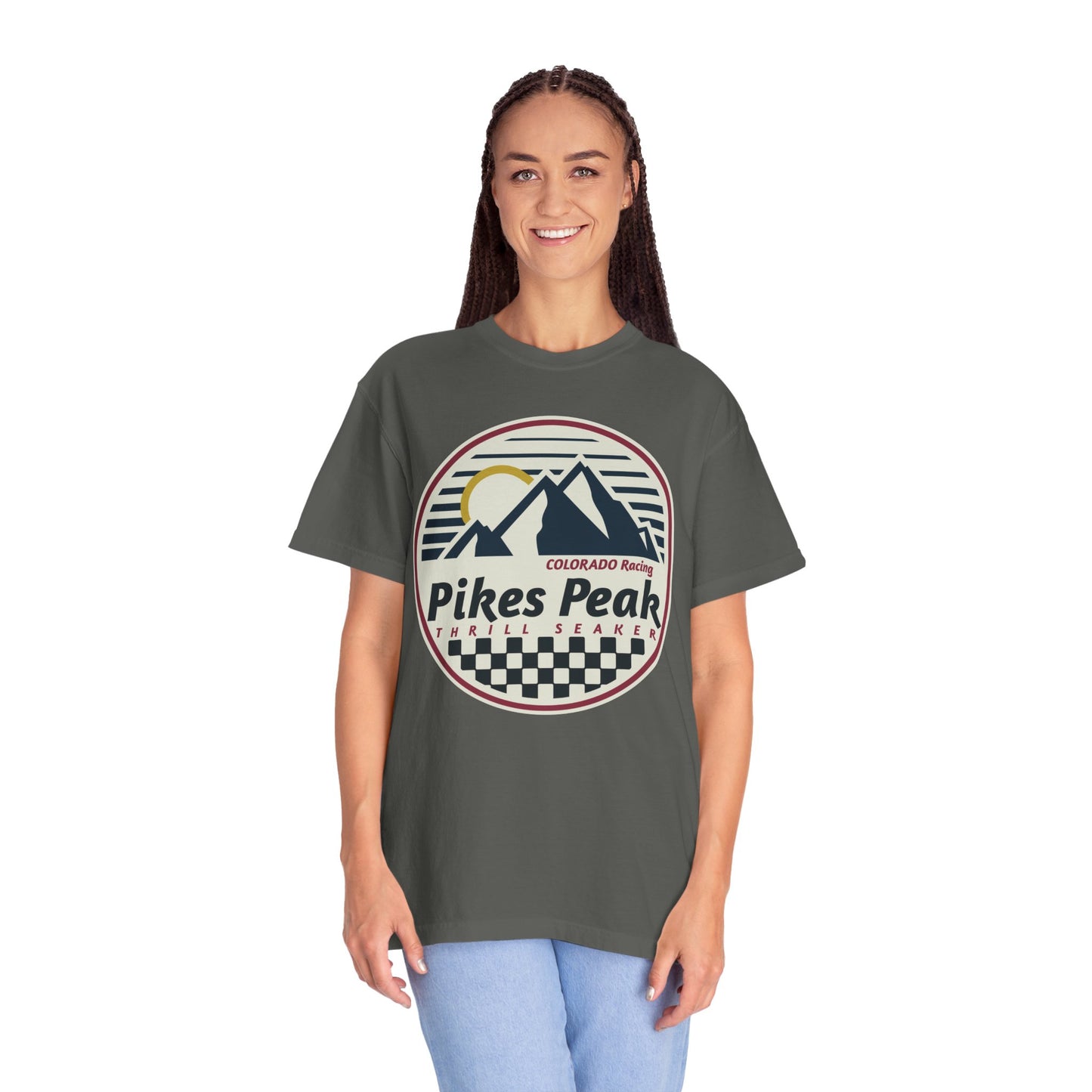 Pikes Peak Thrill Seeker Colorado Racing Comfort Colors Tshirt