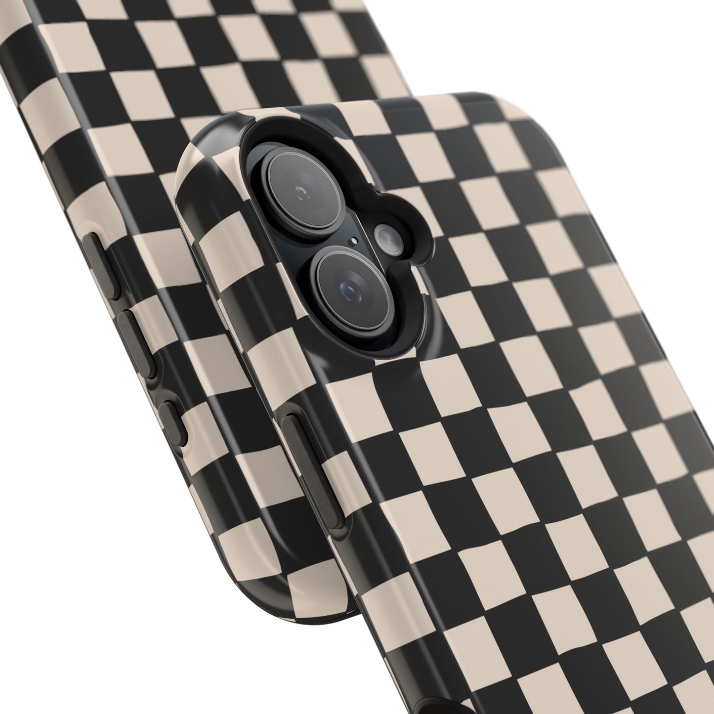 Black White Check Impact-Resistant Cases