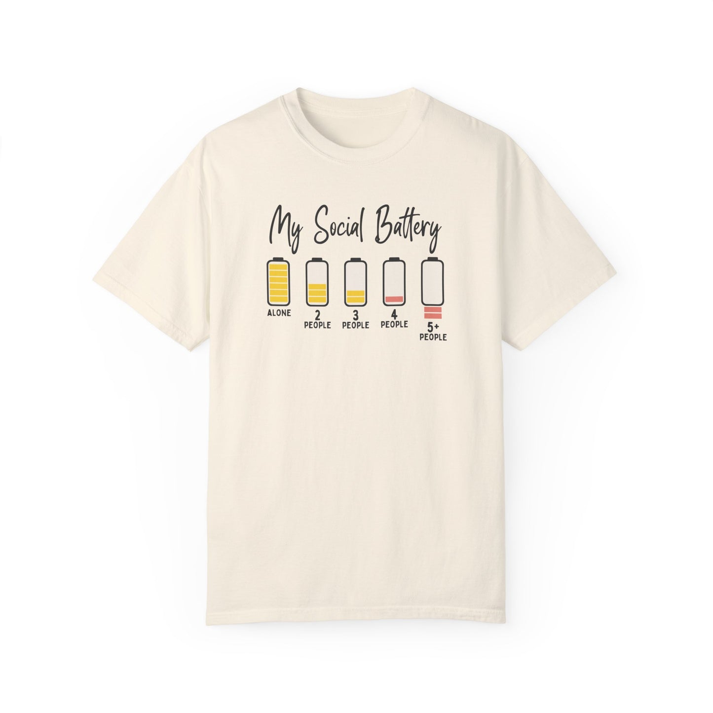 My Social Battery Socially Hungover Color Comfort Unisex Garment-Dyed T-shirt