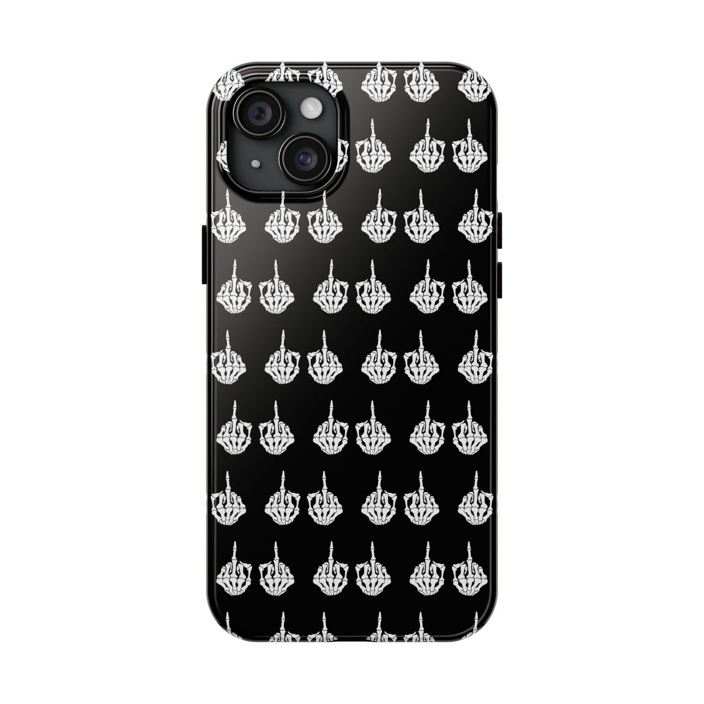 Fuck Off Skeleton Middle Finger Tough Phone Cases