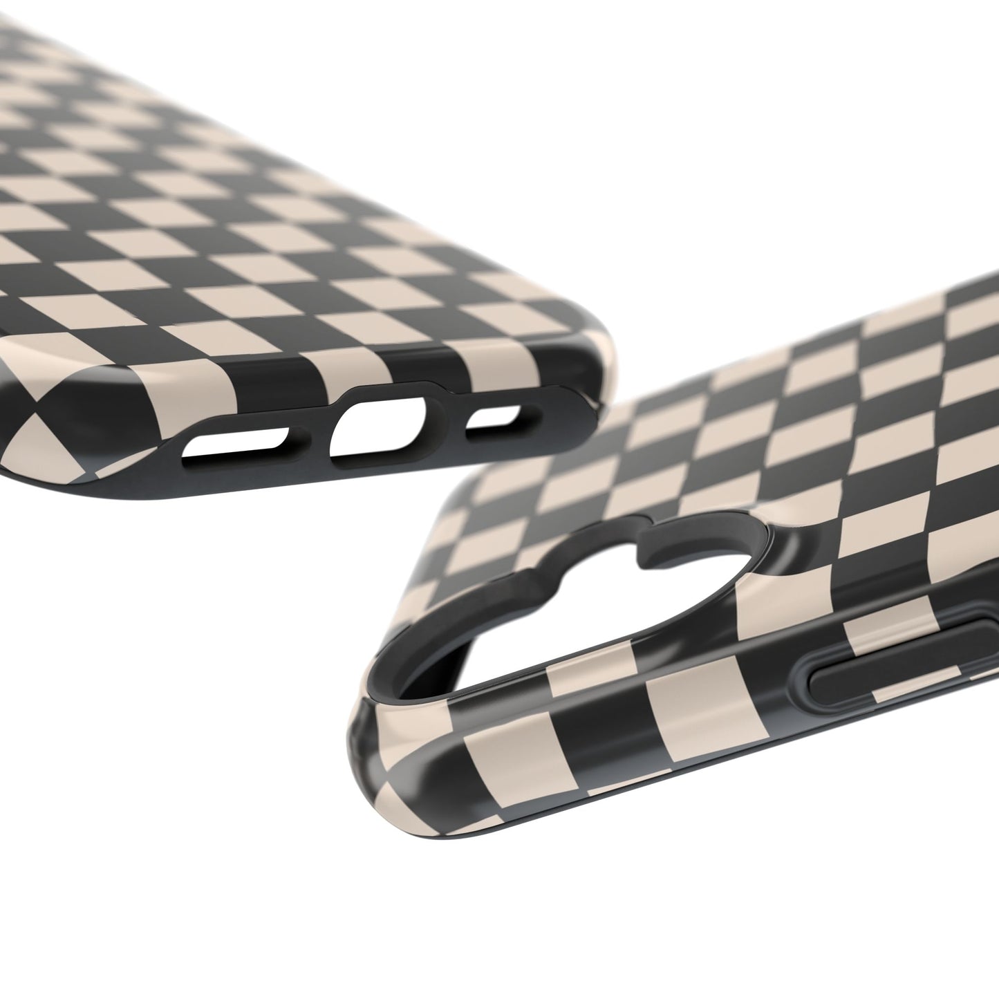 Black White Check Impact-Resistant Cases