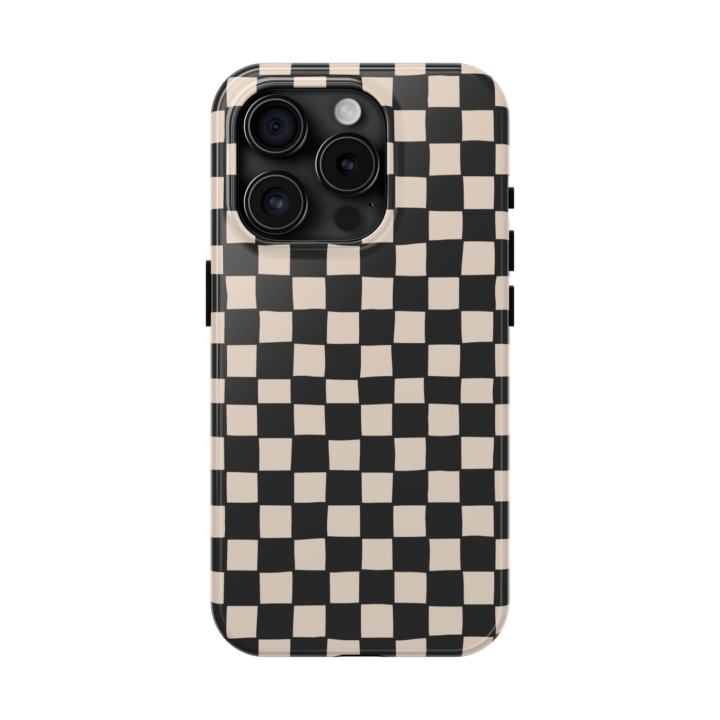 Black White Check Tough Phone Cases