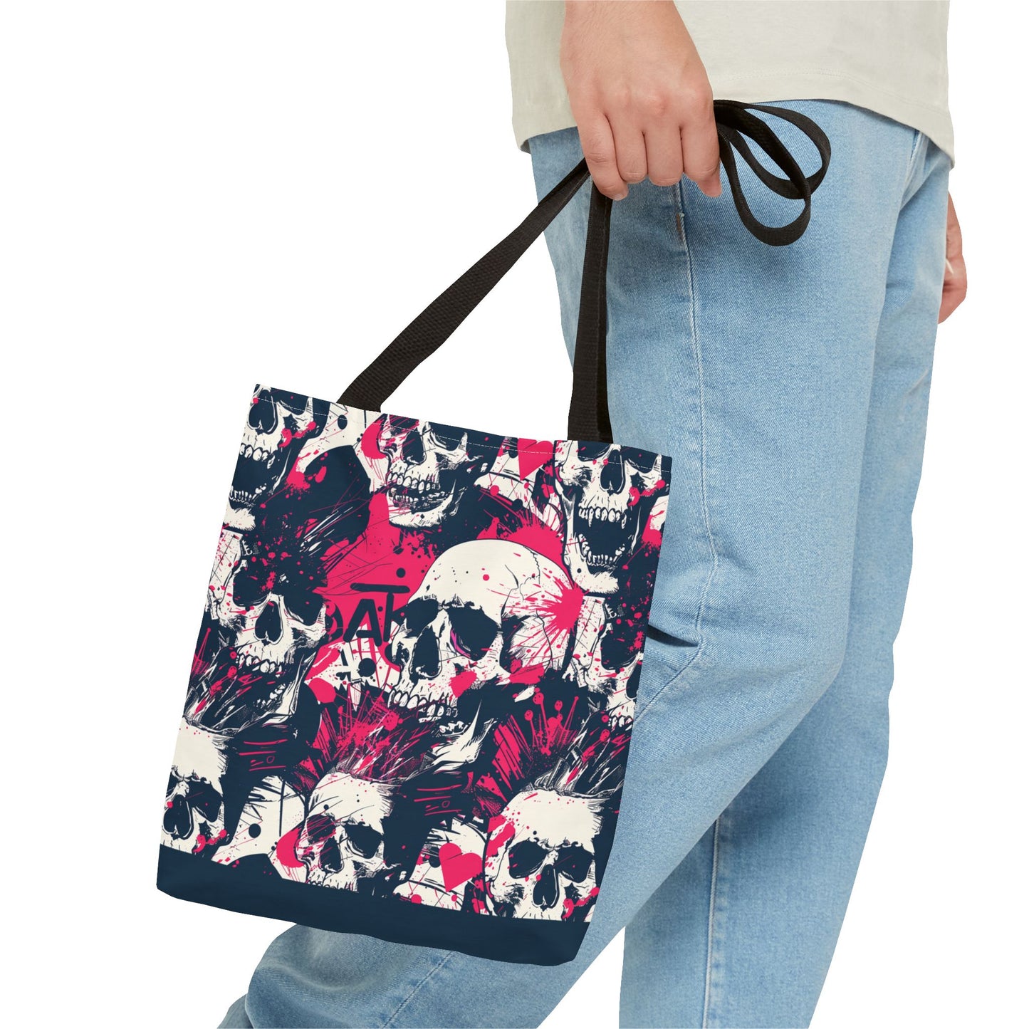 Punk Rock Skull Tote Bag