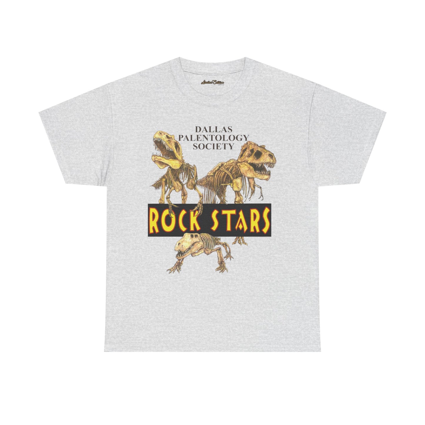 Rock Star Dinosaur Tee - Gildan 5000 Cotton Tshirt - Size S - 5x