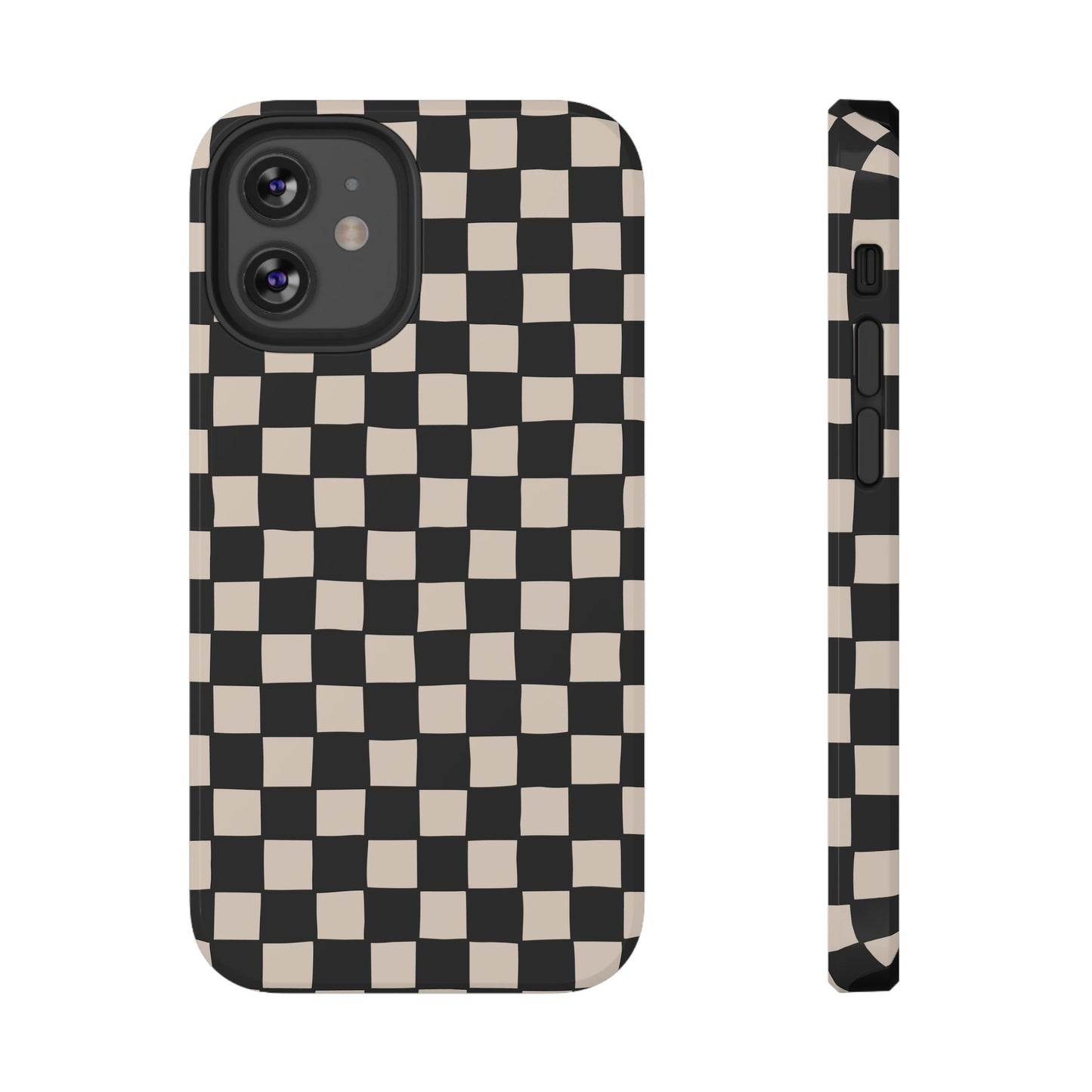 Black White Check Impact-Resistant Cases