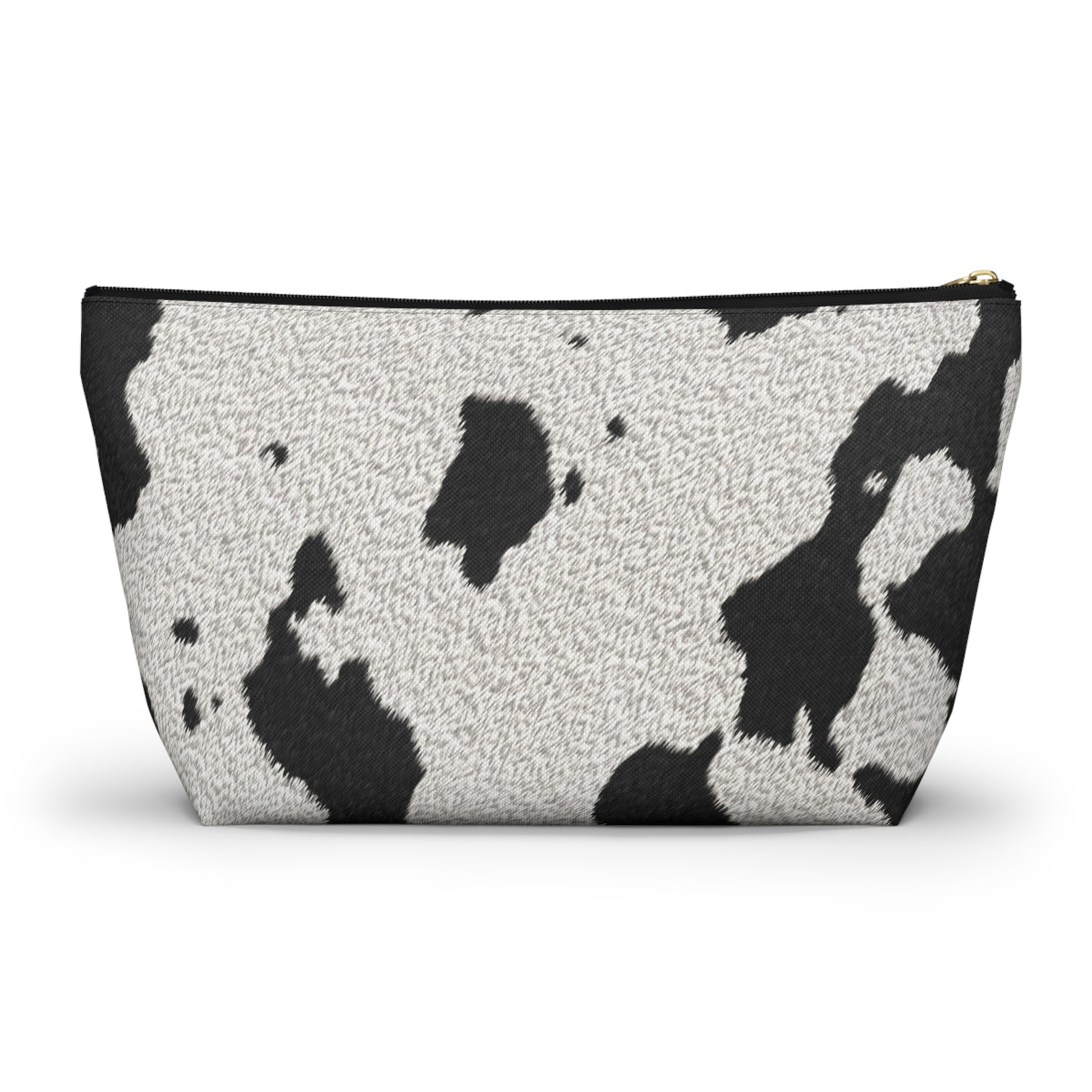Cow Print Accessory Pouch w T-bottom