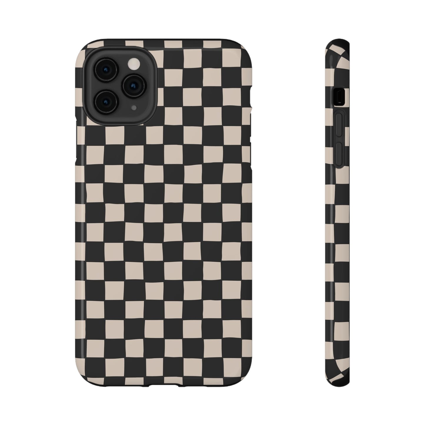 Black White Check Impact-Resistant Cases