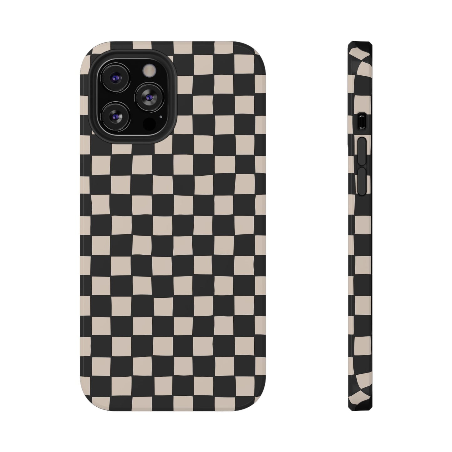 Black White Check Impact-Resistant Cases