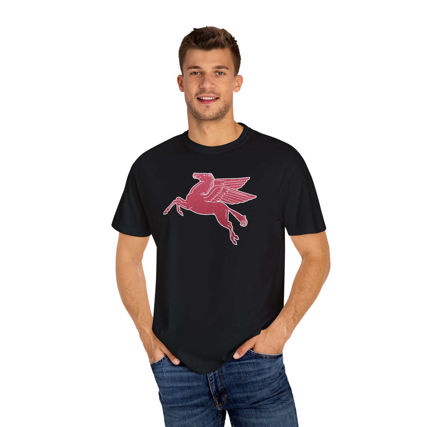 Pegasus Glitter Effect Color Comfort Unisex Garment-Dyed T-shirt