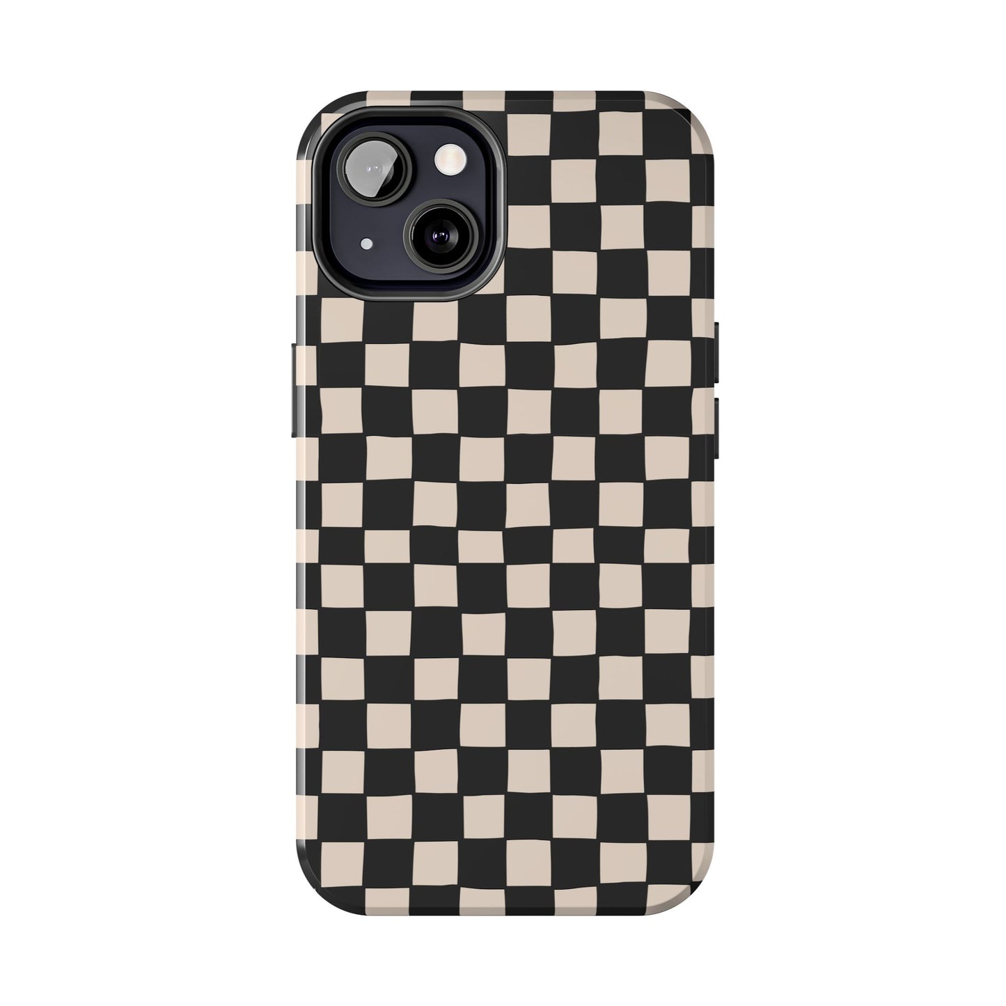 Black White Check Tough Phone Cases