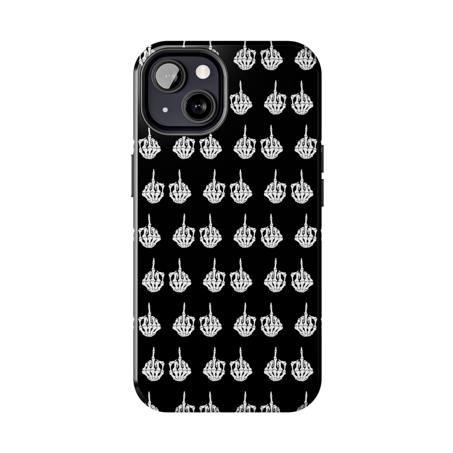 Fuck Off Skeleton Middle Finger Tough Phone Cases