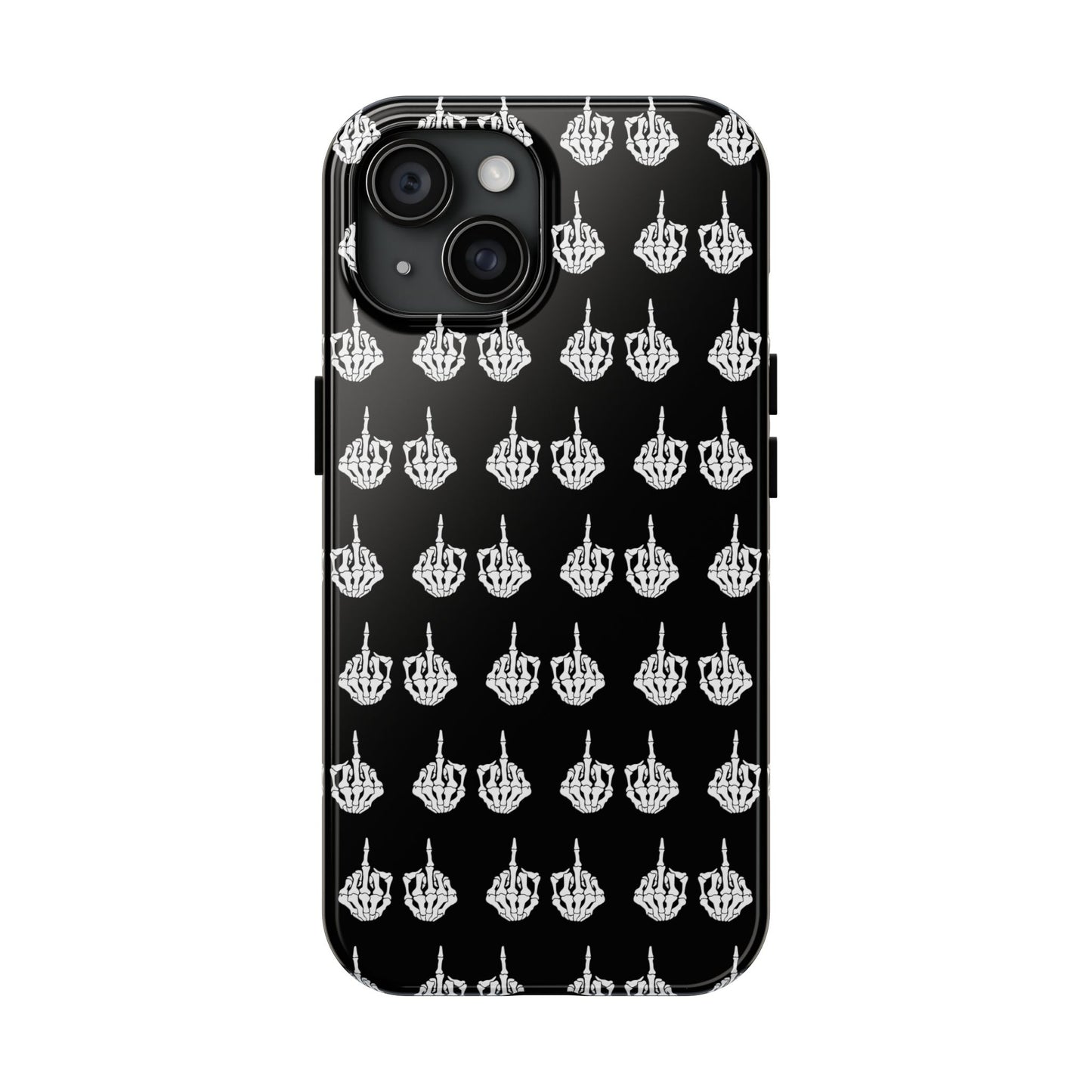 Fuck Off Skeleton Middle Finger Tough Phone Cases