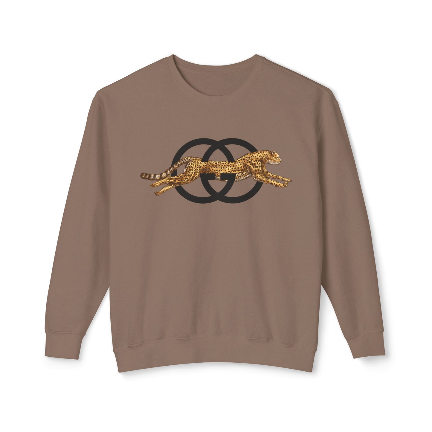 Luxury Designer Dupe GG Leopard Parody Color Comfort Unisex Lightweight Crewneck Sweatshirt