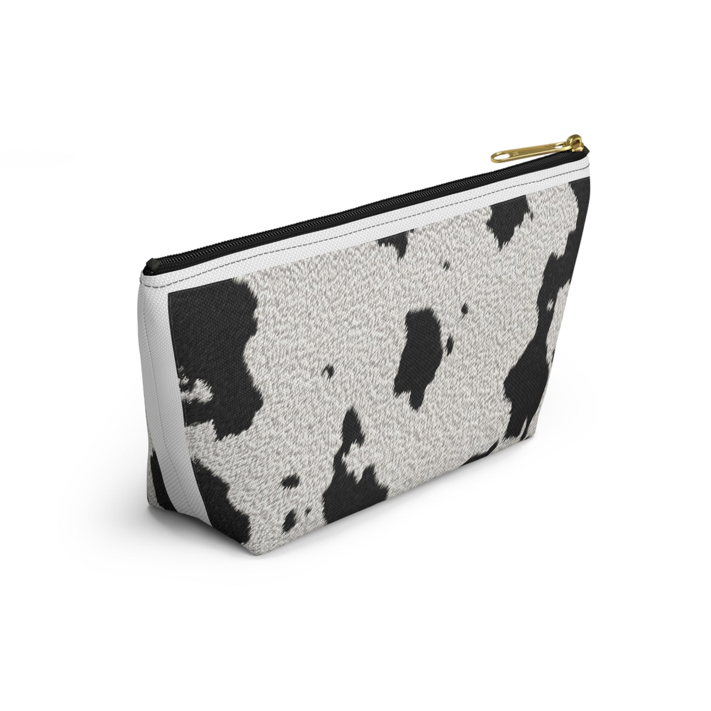 Cow Print Accessory Pouch w T-bottom