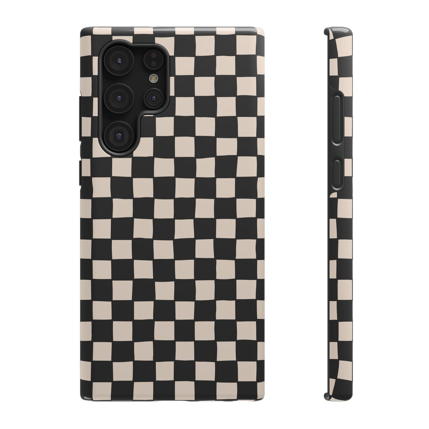 Black White Check Impact-Resistant Cases