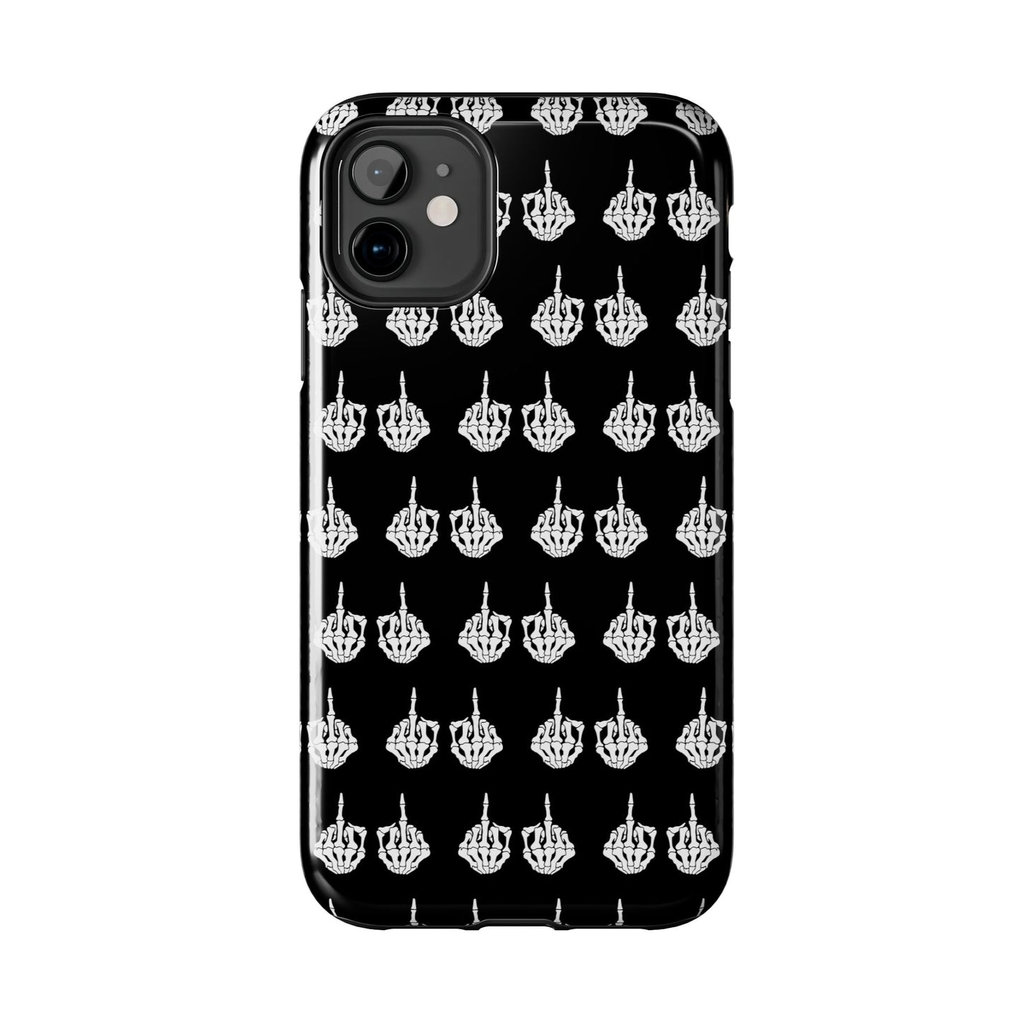 Fuck Off Skeleton Middle Finger Tough Phone Cases