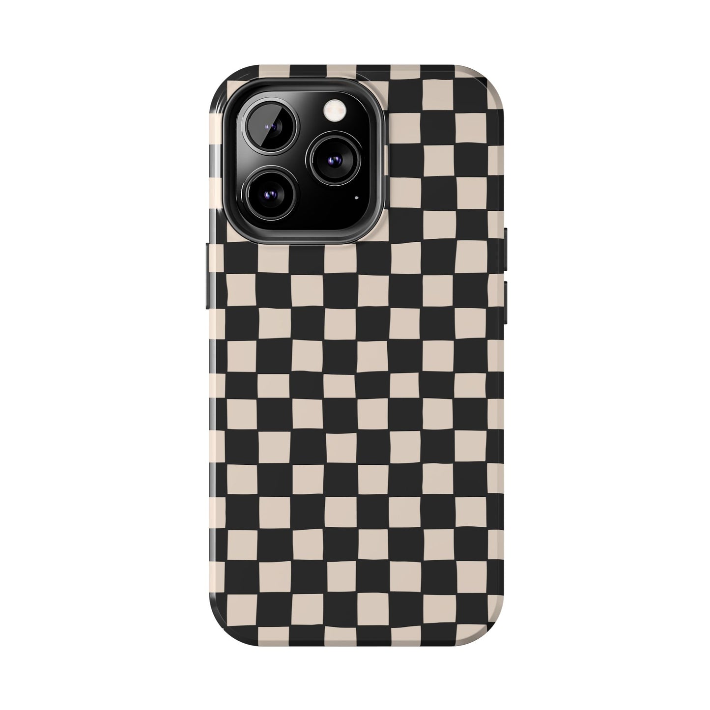 Black White Check Tough Phone Cases