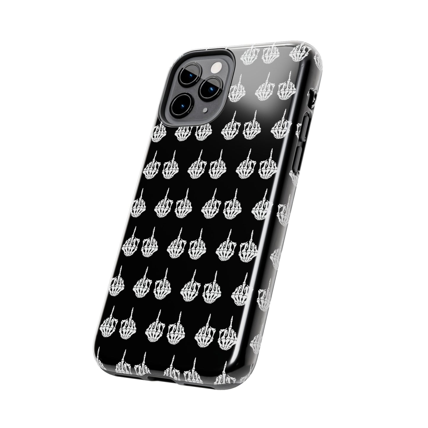 Fuck Off Skeleton Middle Finger Tough Phone Cases