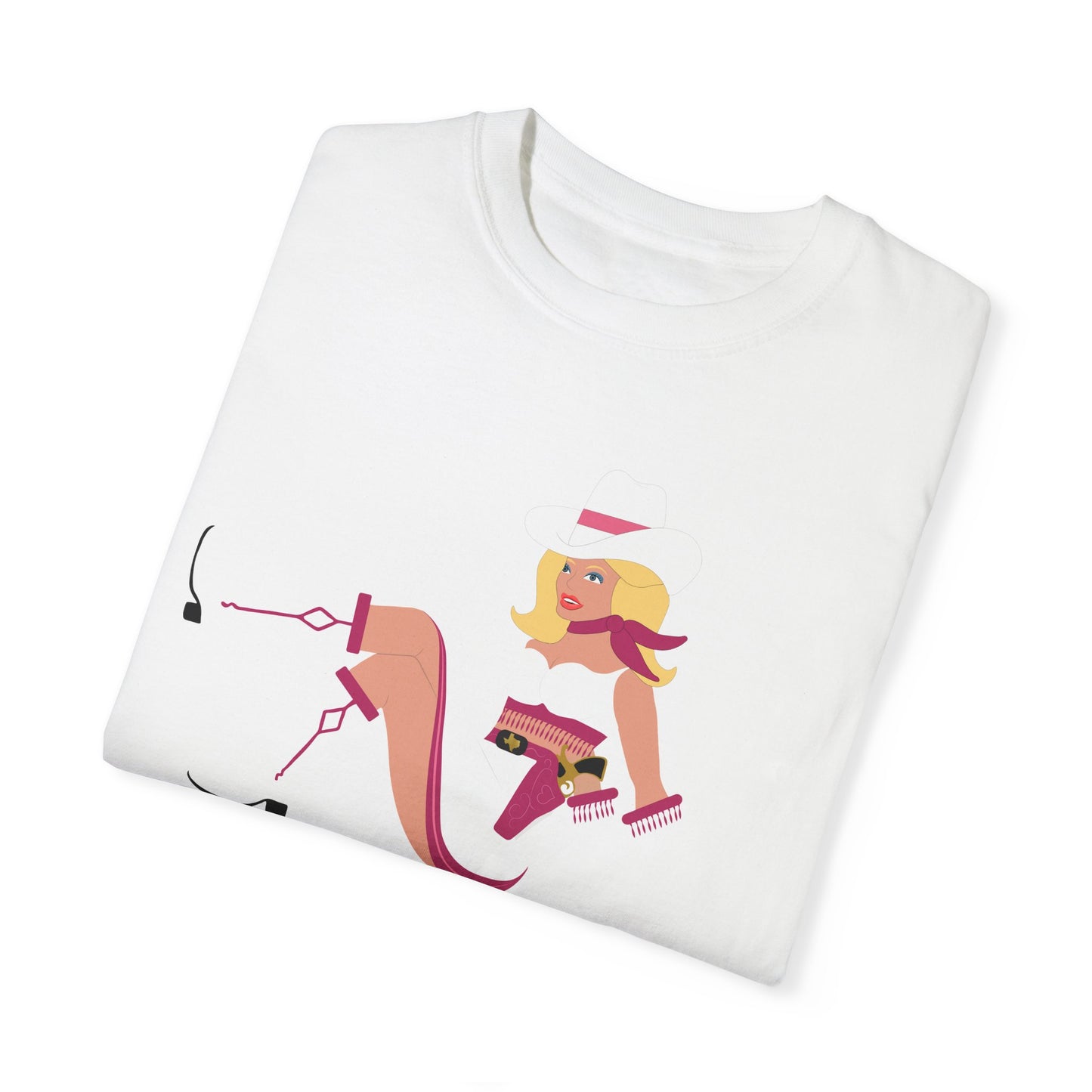 Vegas Vikki Retro PinUp Cowgirl Unisex Garment-Dyed T-shirt