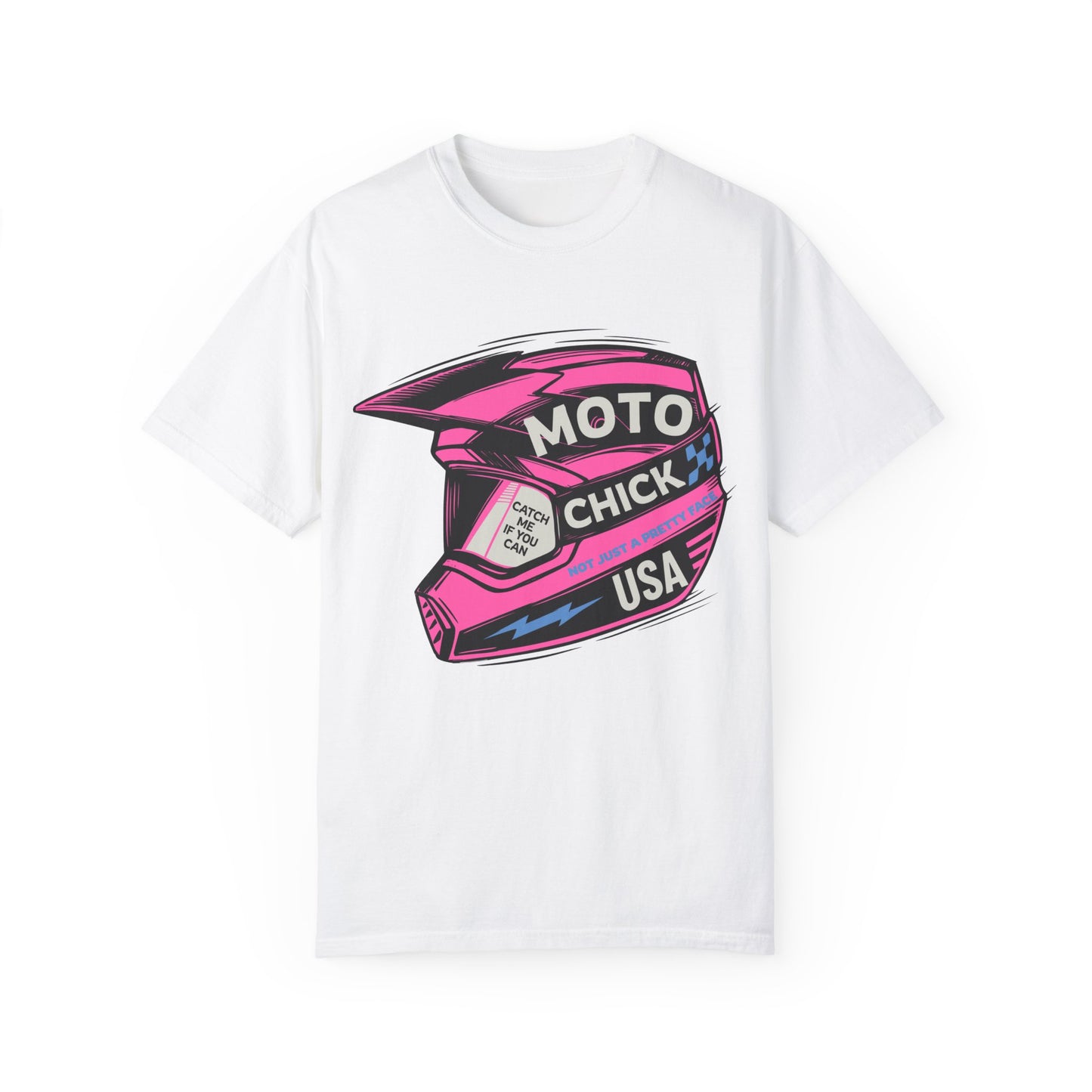 Women's Moto Chick MotoX MotoCross Motorcycle Dirtbike Offroad Garment-Dyed T-shirt