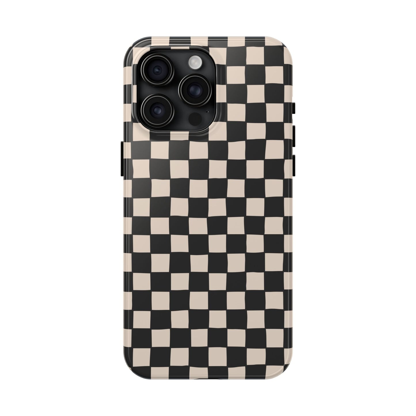 Black White Check Tough Phone Cases