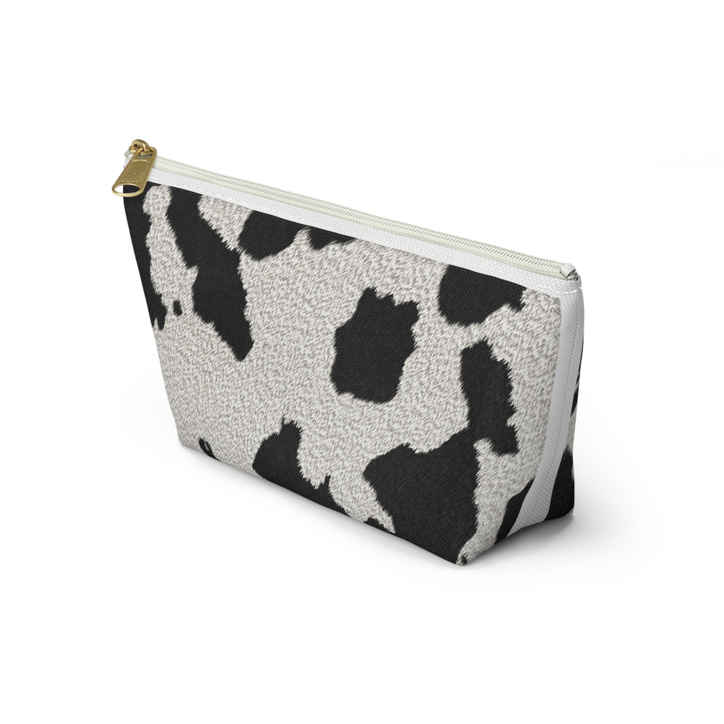 Cow Print Accessory Pouch w T-bottom