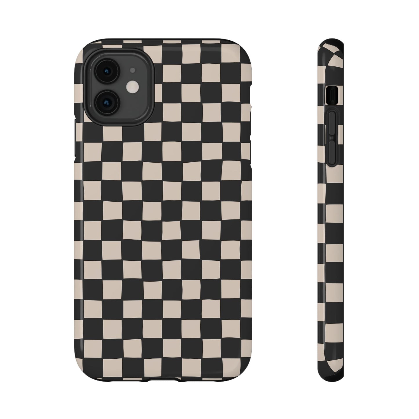 Black White Check Impact-Resistant Cases