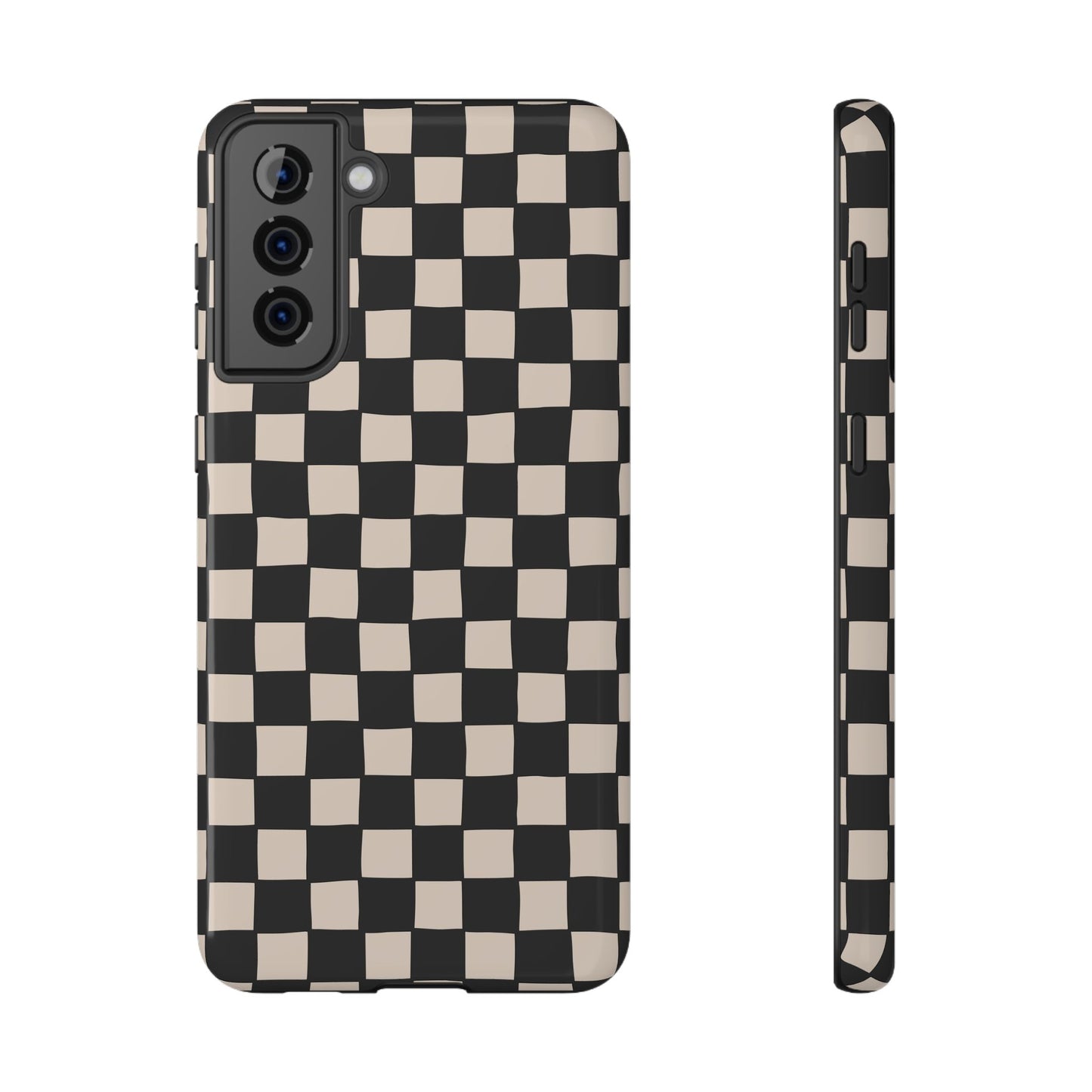 Black White Check Impact-Resistant Cases