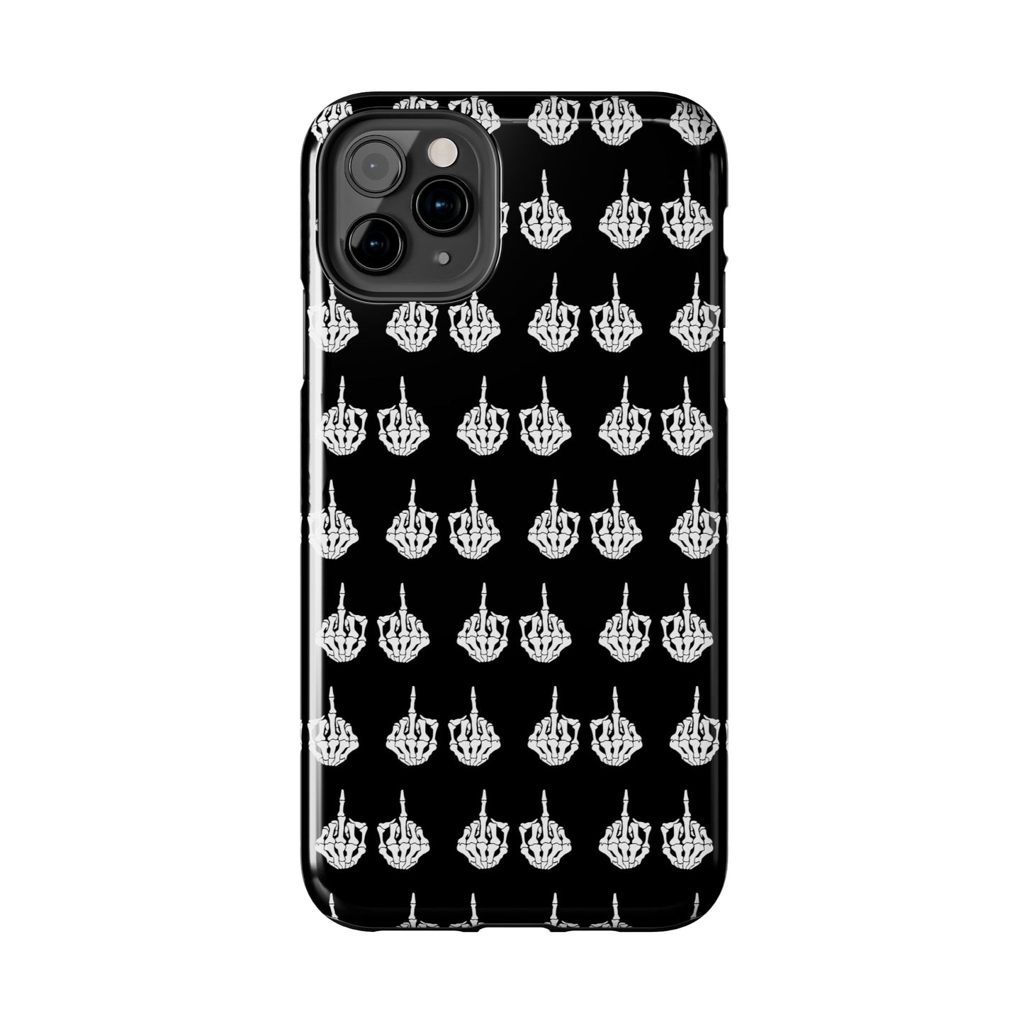 Fuck Off Skeleton Middle Finger Tough Phone Cases