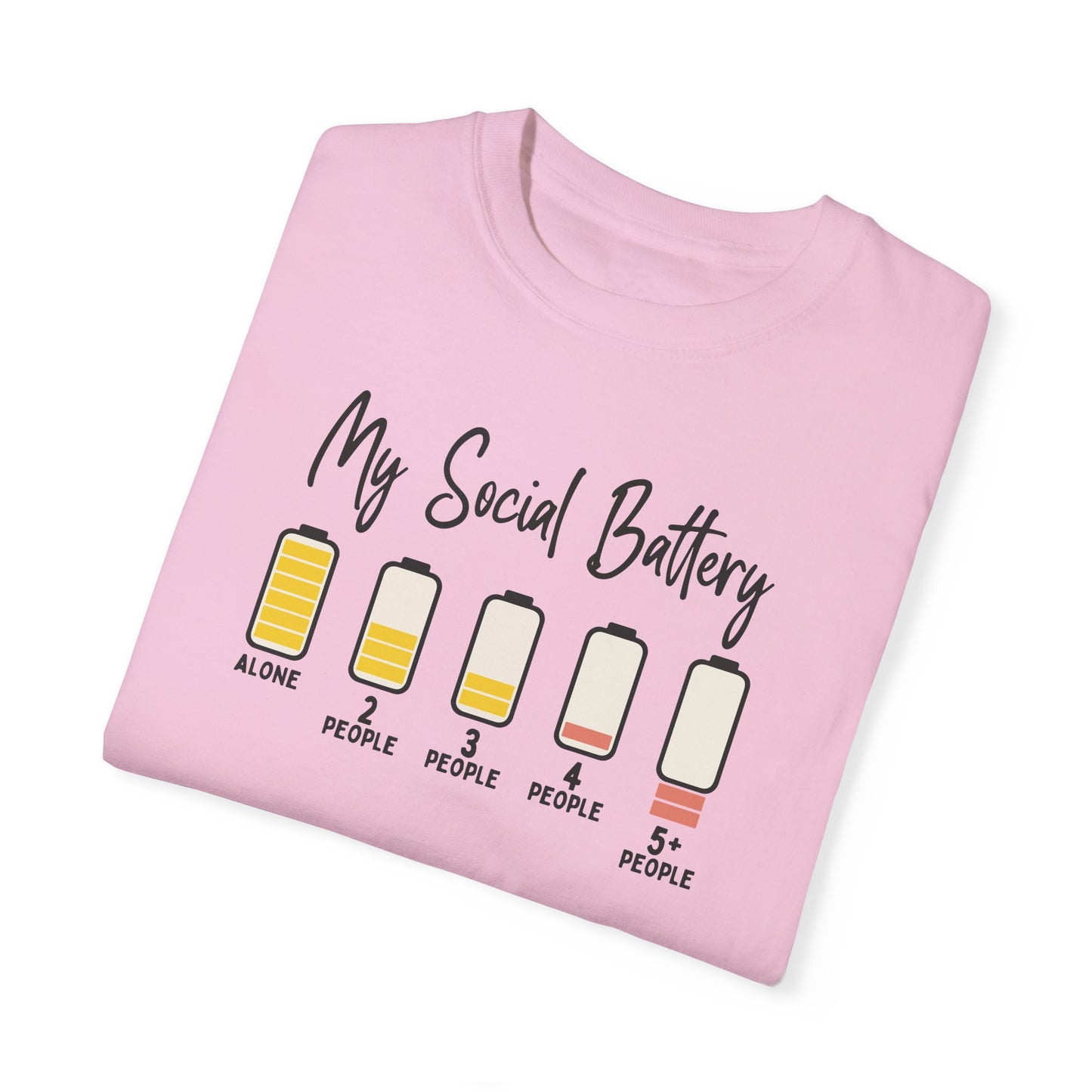 My Social Battery Socially Hungover Color Comfort Unisex Garment-Dyed T-shirt